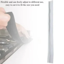 1 stk. silikone mellemrumsliste oliebestandig komfur køkkenbordplade fyldningsforsegling hvid Best