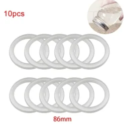 10 stk. silikonepakninger, udskiftning, lufttætte silikonepakningsringe til almindelig mundglas New