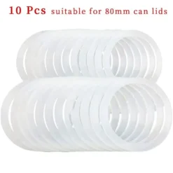 10 stk. silikonepakninger, udskiftning, lufttætte silikonepakningsringe til almindelig mundglas New