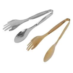 2 stk skegaffeltang Små serveringstænger Rustfrit stål Madclips Salattang til wienerbrød Buffet Køkkentilbehør Outlet