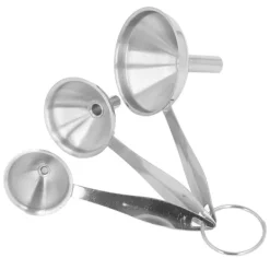 3 STK Små tragte i rustfrit stål multifunktionelt mini-påfyldningstragtsæt til overførsel af æteriske olier flydende væske New