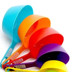 12 stk. spiseskefulde målebægersæt plastik PP gradueret måleske til konditori køkken bageværktøj Clearance