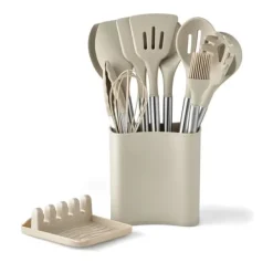 13 stk sæt kogegrej rustfrit stål silikone ske spatel øs køkkengrej sæt