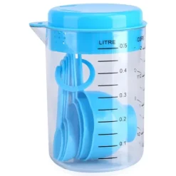 Målebægere & Måleskeer>7 stk. sæt plastik målebægre skeer mål te kaffe køkkenredskab blå