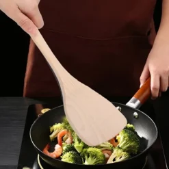 Køkkenudstyrssæt>5 stk. sæt træspatel ske madlavningsværktøj køkkenredskaber til non-stick pande