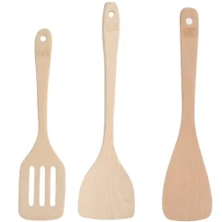 3 stk. sæt umalet træspatel køkkenredskaber madlavningsværktøj til brug med non-stick pande New