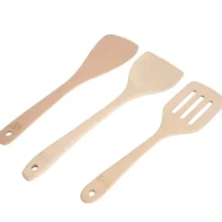 3 stk. sæt umalet træspatel køkkenredskaber madlavningsværktøj til brug med non-stick pande New