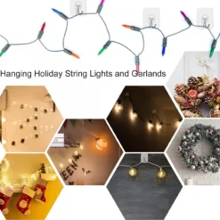 9 stk stærke klæbekroge, selvklæbende vægkroge til ophængning af nøgler, håndklæder, frakker, skadefri vægbeslag til badeværelse, køkken Sale