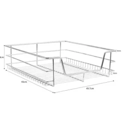 6 stk. Udtrækkelige Trådkurve - 60 cm (B) | MonsterShop Hot