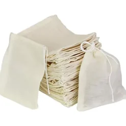 Opbevaringsposer Til Hjemmet>30 stk. 10x15 cm, naturlige ublegede bomuldsposer til krydderier/urter/tebreve, muslinposer til husholdningsartikler