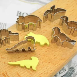 6 stk./sæt dinosaurformet form i rustfrit stål kiksform bageværktøj Clearance