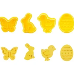 Udstikkere>4 stk/sæt plastik udstikkere sød sommerfugl kanin kylling påskeæg form fondant udstikker kiks kageform