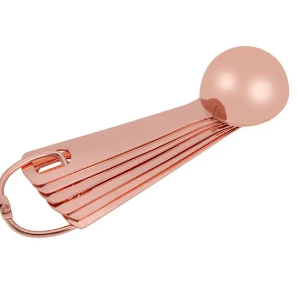 6 stk./sæt rustfri stål måleskeer tørre og flydende ingredienser madlavning bageværktøj Online