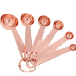 6 stk./sæt rustfri stål måleskeer tørre og flydende ingredienser madlavning bageværktøj Online