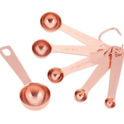 6 stk./sæt rustfri stål måleskeer tørre og flydende ingredienser madlavning bageværktøj Online