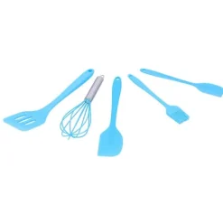 5 stk./sæt silikone spatel gør-det-selv køkkenredskab bageværktøj kagedekoration til hjemmebageri blå Discount