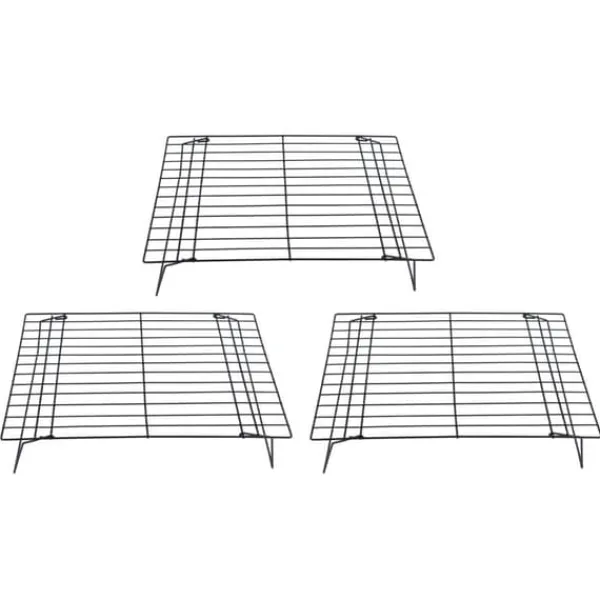 Afkølingsriste>13 tums järnstativ 3 lager non-stick kylställ för matlagning bakning av kaka kex