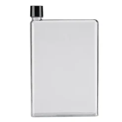 Beholdere Til Mad & Drikkevarer>A5 flad vandflaske Rejsekolbe Bærbart rejsekrus Flad sportsvandflaske til sport Camping Gym Fitness Udendørs Hvid 350ml