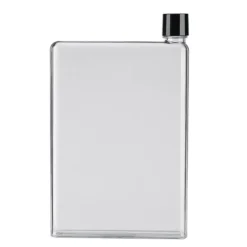 Beholdere Til Mad & Drikkevarer>A5 flad vandflaske Rejsekolbe Bærbart rejsekrus Flad sportsvandflaske til sport Camping Gym Fitness Udendørs Hvid 350ml