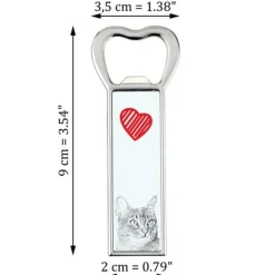 Abyssinian - flaskeåbner med en kat, personlig køleskabsåbner, unik gave til en mand fra Art-Dog