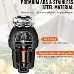 Affaldskværn, 21x21x39 cm, madaffaldsdisposer Sale