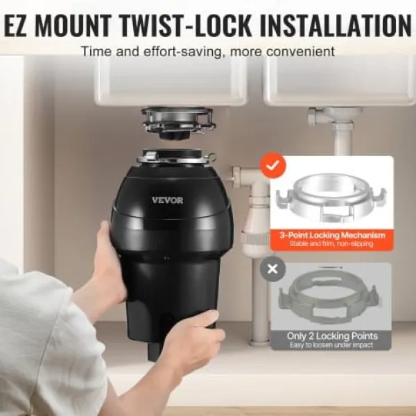 Affaldskværn, 21x21x39 cm, madaffaldsdisposer Sale