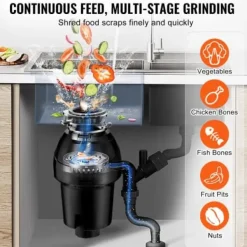 Affaldskværn, 21x21x39 cm, madaffaldsdisposer Sale