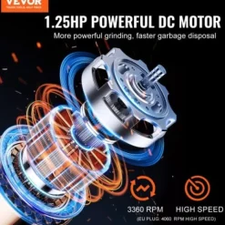 Affaldskværn, 21x21x39 cm, madaffaldsdisposer Sale