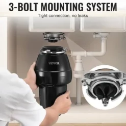 Affaldskværn, 18.5x18.5x37 cm, rustfrit stål Sale