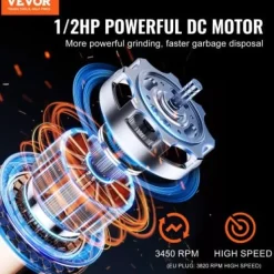 Affaldskværn, 18.5x18.5x37 cm, rustfrit stål Sale