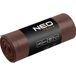 Affaldsposer 200 L, brune, 40 mik, 10 stk. New