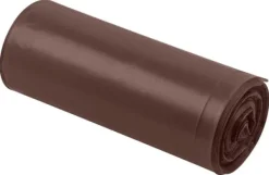 Affaldsposer 200 L, brune, 40 mik, 10 stk. New