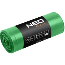 Affaldsposer 120 L, grønne med tape, 40 mik, 10 stk. Discount