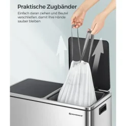 Affaldsposer, 74x53 cm, Hvid Outlet