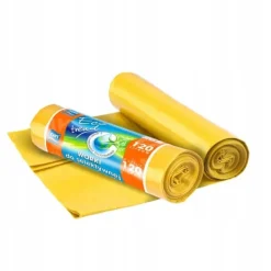 Skraldeposer>Affaldssække plastik gule til sortering 120L