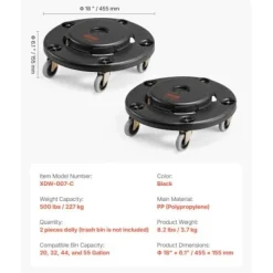 Affaldsspand Dolly, 45,5x15,5 cm, Sort, Kraftig Discount