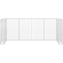 Affaldsspandsskjulere - Living gabionvæg til affaldsspand 320x100x120 cm galvaniseret stål Hot