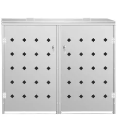 Affaldsspandsskjulere - Living dobbelt skraldespandsskur 240 l rustfrit stål Best