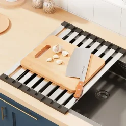 Opvaskestativer & Tørrestativer>Afløbsbræt til vask i rustfrit stål - 41,5 x 32,5 cm