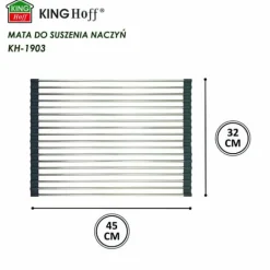 Afløbsrør, stålrist til vask 45x32cm KINGHOFF KH-1903