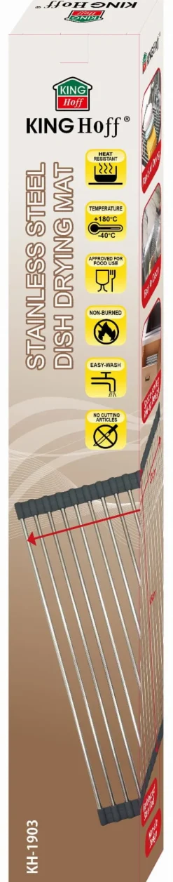 Afløbsrør, stålrist til vask 45x32cm KINGHOFF KH-1903