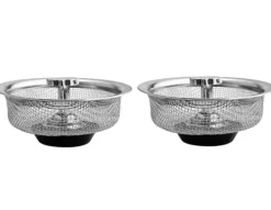 Afløbssi - si med prop og håndtag til vask rustfrit stål Sølv 2-pack Sale