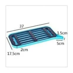 Afløbsstativ Plastik Opvaskestativ Tørretumblerbakke Stor Vask Tørrestativ Bordplade Køkkenorganisator Vandfilterbakke til Opvask Frugt (Farve: Blå) | CDON Clearance