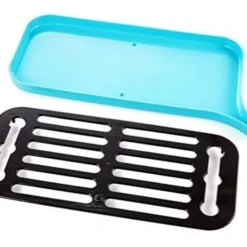 Afløbsstativ Plastik Opvaskestativ Tørretumblerbakke Stor Vask Tørrestativ Bordplade Køkkenorganisator Vandfilterbakke til Opvask Frugt (Farve: Blå) | CDON Clearance