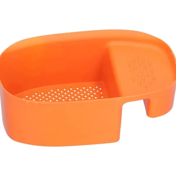 Kurv Til Køkkenvask>Afløbsstativ til vask Multifunktionel frugt- og grøntsagsafløbsstativ Restfilter til køkkenbrug Orange