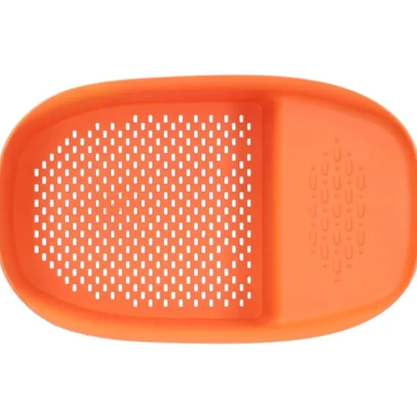 Kurv Til Køkkenvask>Afløbsstativ til vask Multifunktionel frugt- og grøntsagsafløbsstativ Restfilter til køkkenbrug Orange