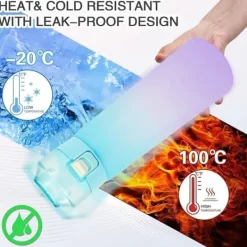 Air-Up Luftvandsflaske 650ml – 7 smagskapsler | Sukkerfri & Aromatisk | Gradient blå med Suptube