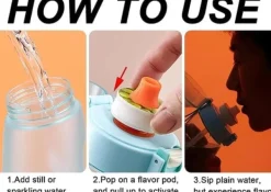 Air-Up Luftvandsflaske 650ml – 7 smagskapsler | Sukkerfri & Aromatisk | Gradient blå med Suptube