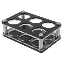 Vinflaskeholdere>Akryl vinflaske display stativ til Home Bar - 6 flasker kapacitet