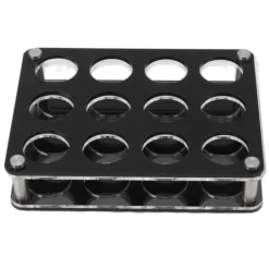 Vinflaskeholdere>Akryl vinflaskeholder til hjemmebar - 12 hoved kombination kopholder